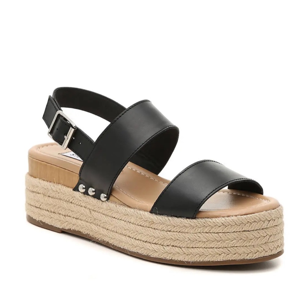 Steve Madden Black Platform Sandal Size 8.5